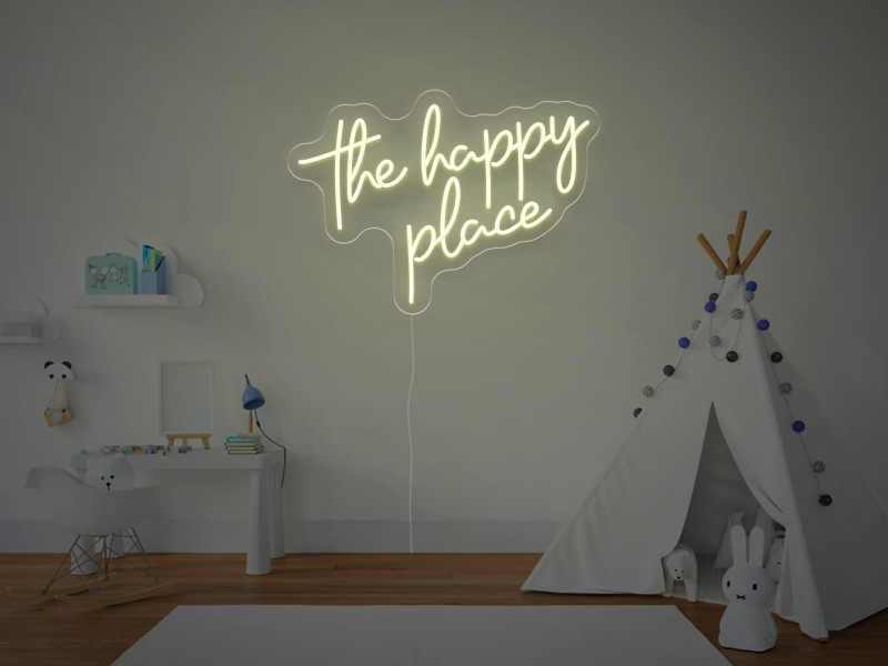 The Happy Place - Neon LED Schild